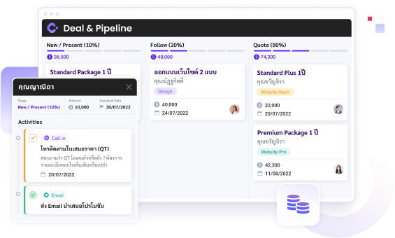 ระบบติดตามการขาย และเก็บสถิต