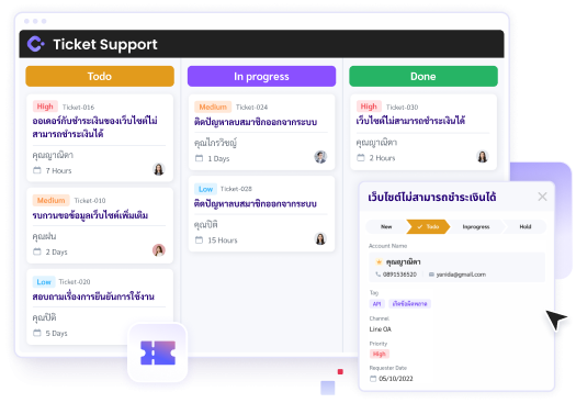 จัดการคำร้องจากลูกค้า อย่างเป็นระบบ   จัดการคำร้องจากลูกค้า อย่างเป็นระบบ