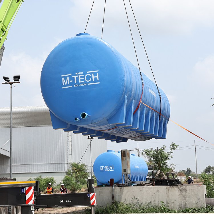 ถังเก็บน้ำไฟเบอร์กลาสแนวนอน