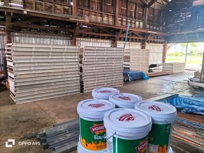 ประตูไฟเบอร์กลาสหน้างาน