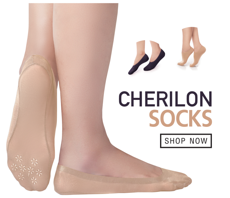 ถุงเท้า ถุงเท้ารองส้น รองส้น ถุงเท้าเชอรีล่อน รองส้นเชอรีล่อน