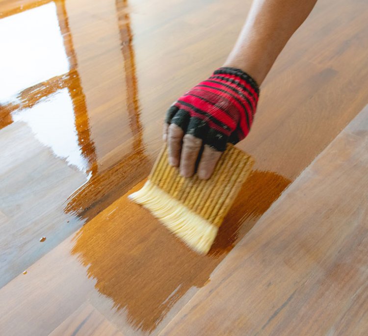 ลงวัสดุเคลือบ พื้นไม้