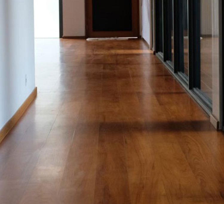 ผลงานปูพื้นไม้