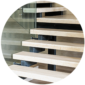 ตัวอย่าง บันไดไม้ ลอยตัว