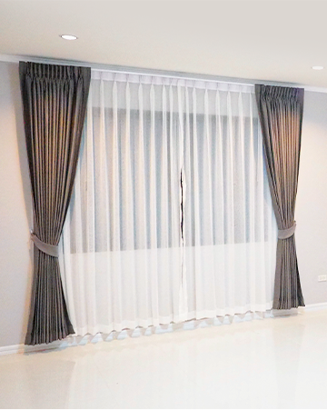 แบบม่านจีบ