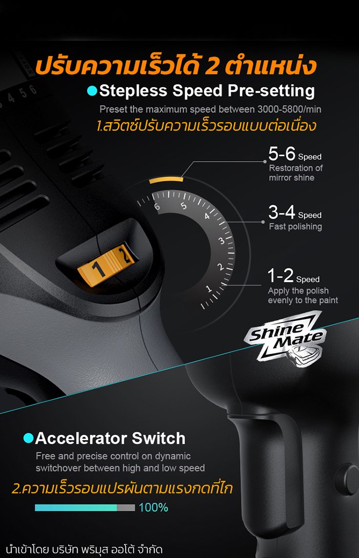 เครื่องขัดสีรถ EX620 คาร์แคร์