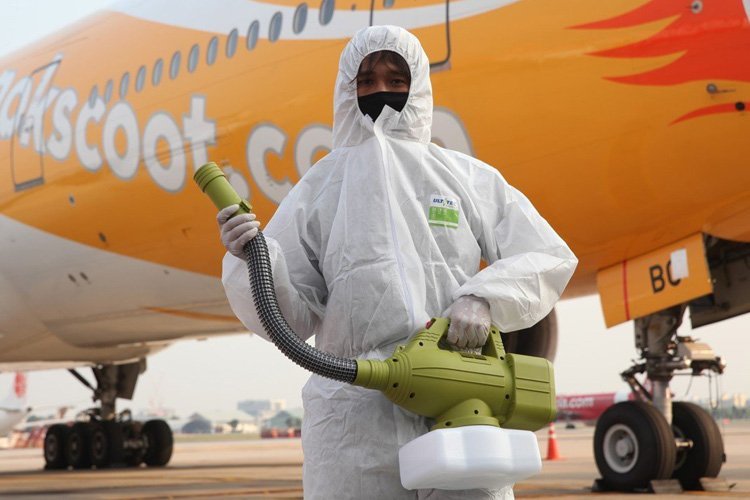 บริการฉีดพ่นฆ่าเชื้อเครื่องบิน