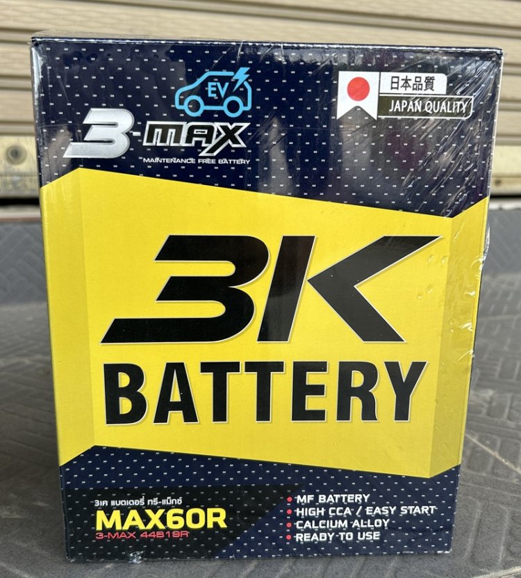 3K MAX60R EV แบตเตอรี่ 12V ที่นิยมใช้กับ NETA V