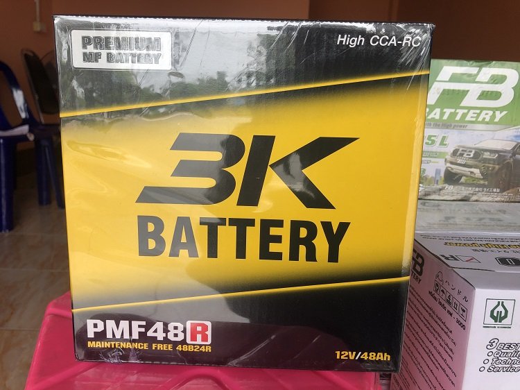 แบตเตอรี่รถยนต์ 3K PMF48R MF 50แอมป์ เเละ 50B24L ขนาด 50A
