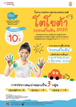 ครบรอบ 10 ปี การประกวด TOYOTA Dream Car Art Contest 2020 