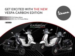 Vespa Carbon Edition ไอคอนนิกสกู๊ตเตอร์ลิมิเต็ด เอดิชั่น ดีไซน์ใหม่