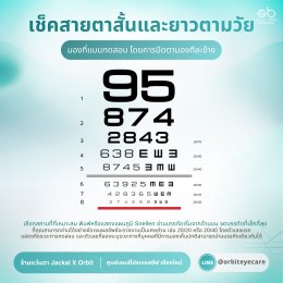 4 แบบทดสอบ เช็คสายตาง่ายๆ กับร้านแว่นตา JackalxOrbit โดยนักทัศนมาตร เชียงใหม่ ง่ายๆ ด้วยตัวเองที่บ้าน