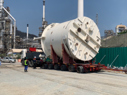 WPP team has moving modules in Thaioil site on THAIOIL : Clean fuel project 