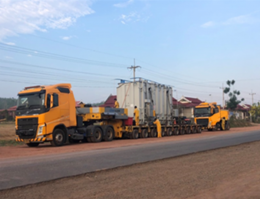 WPP Team transport the heavy cargoes to Laos PDR