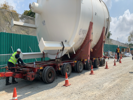 WPP team has moving modules in Thaioil site on THAIOIL : Clean fuel project 