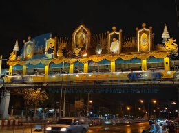 ผลงานซุ้มสะพานลอยเฉลิมพระเกียรติ เทศบาลนครนนทบุรี