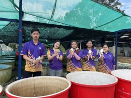 คณะเกษตรศาสตร์และทรัพยากรธรรมชาติ มหาวิทยาลัยพะเยา มอบแม่พันธุ์กบพื้นเมืองพะเยาให้แก่มณฑลทหารบกที่ 34 ณ ศูนย์การเรียนรู้เศรษฐกิจพอเพียง มหาวิทยาลัยพะเยา