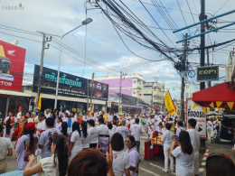 Supporting activity the Vegetarian Festival 2024 in Phuket Province.