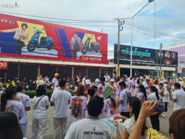 Supporting activity the Vegetarian Festival 2024 in Phuket Province.