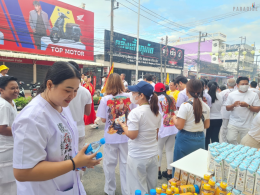 Supporting activity the Vegetarian Festival 2024 in Phuket Province.