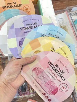 มาส์กแผ่นสเต็มเซลล์ Banobagi Stem Cell Vitamin Mask 30g 