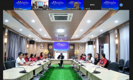 The meeting to drive cooperation on the cooperation project to develop digital skills between Thai-Chinese colleges between Yiwu Zhejiang Vocational and Technical College and Nakhon Si Thammarat Vocational College was a success.