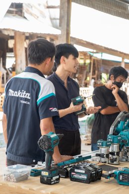จัดอบรมฝึกใช้อุปกรณ์ช่างไม้ร่วมกับบริษัท มากีต้า ประเทศไทย