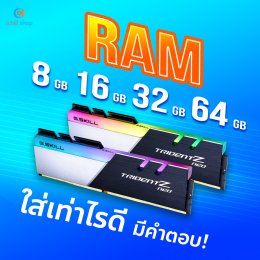 RAM 8, 16, 32, 64 GB  ใส่เท่าไรดีนะ