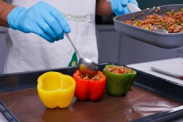 Plant Based Protein Mince baked Sweet Peppers