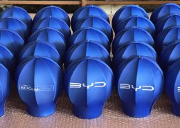 รับผลิตโคมไฟและงานดีไซน์ตามแบบ | ผลงานบอลลูนจิ๋วสำหรับ BYD