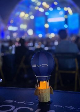 รับผลิตโคมไฟและงานดีไซน์ตามแบบ | ผลงานบอลลูนจิ๋วสำหรับ BYD