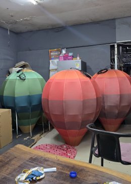 ผลิตโคมไฟตกแต่งร้านอาหาร บอลลูนยักษ์พิเศษ |  โดยเสถียรโคมไฟ