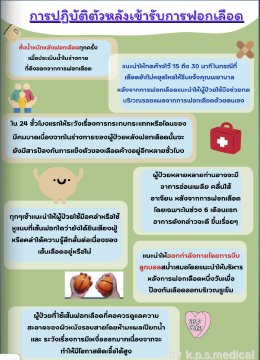 การปฏิบัติตัวหลังเข้ารับการฟอกเลือด