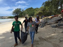 21 July 2015 Beach Clean-up at Nang Rum Beach in Chonburi.