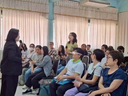 การบริการวิชาการสู่สังคม ภายใต้หัวข้อ "ขายเป็น เห็นกำไร บริหารอาชีพได้ด้วยตนเอง" ณ โรงเรียนฝึกอาชีพกรุงเทพมหานคร (หลวงพ่อทวีศักดิ์)