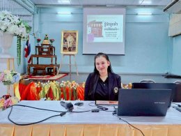 การบริการวิชาการสู่สังคม ภายใต้หัวข้อ "ขายเป็น เห็นกำไร บริหารอาชีพได้ด้วยตนเอง" ณ โรงเรียนฝึกอาชีพกรุงเทพมหานคร (หลวงพ่อทวีศักดิ์)