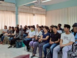 การบริการวิชาการสู่สังคม ภายใต้หัวข้อ "ขายเป็น เห็นกำไร บริหารอาชีพได้ด้วยตนเอง" ณ โรงเรียนฝึกอาชีพกรุงเทพมหานคร (หลวงพ่อทวีศักดิ์)