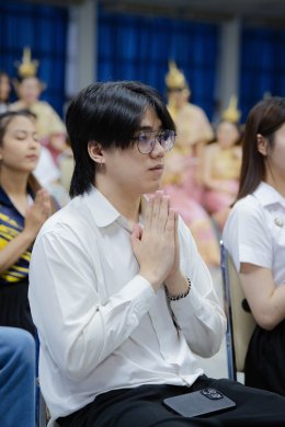 พิธีไหว้ครูและพิธีบายศรีสู่ขวัญ ในงาน Fresh Start ก้าวแรกสู่ชีวิตนักศึกษาใหม่ สำหรับนักศึกษาภาคสมทบ รหัส 68