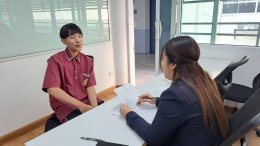 การต้อนรับผู้ปกครองและนักศึกษาสาขาวิชาการจัดการนวัตกรรมการค้า เพื่อสัมภาษณ์ทุนการศึกษา และเซ็นสัญญารับทุนสนับสนุนจากบริษัท ซีพี ออลล์ จำกัด (มหาชน)