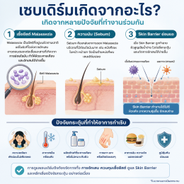 เซบเดิร์ม (Seborrheic Dermatitis) คืออะไร? สาเหตุ อาการ และวิธีรักษา  บทความโดยเภสัชกร 