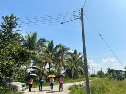ลงพื้นที่สำรวจโครงการขยายเขตไฟฟ้าสาธารณะ