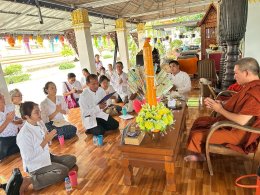 ร่วมพิธีถวายเทียนพรรษา ตามโครงถวายเทียนเข้าพรรษา ประจำปีงบประมาณ พ.ศ. 2568