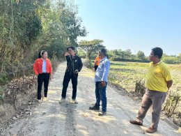 ลงพื้นที่ตรวจเยี่ยมหน้างานโครงการก่อสร้างถนนคอนกรีตเสริมเหล็กทางหลวงท้องถิ่น ลพ.ถ 46060 สายเลียบลำเหมืองส่งน้ำด้วยพลังงานไฟฟ้า หมู่ที่ 4