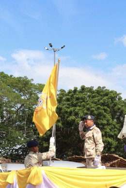 ร่วมกิจกรรมวิ่ง ปั่น ธงตราสัญลักษณ์ งานเฉลิมพระเกียรติพระบาทสมเด็จพระเจ้าอยู่หัว เนื่องในโอกาสพระราชพิธีมหามงคลเฉลิมพระชนมพรรษา 6 รอบ
