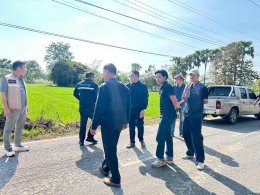 ลงพื้นที่ตรวจประตูกั้นน้ำบริเวณฝายสบตาที่ชำรุดและวางแผนการแก้ไขปัญหาให้กับเกษตรกรผู้ใช้น้ำจากลำน้ำกวงและลงพื้นที่ตรวจสอบลำเหมือง พนังกั้นน้ำ