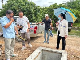 ลงพื้นที่ตรวจหน้างาน โครงการก่อสร้างถนนคอนกรีตเสริมเหล็กสายซอยข้างบ้านโกตา หมู่ที่ 2 บ้านสันมะกรูด