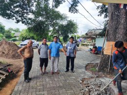 ลงพื้นที่สำรวจการปรับปรุงซ่อมแซมปรับภูมิทัศน์ปูตัวหนอน ณ ศาลาฮ่มขะจาว หมู่ที่ 4 บ้านสันมะโก