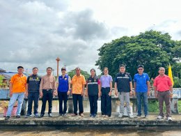 ลงพื้นที่เพื่อติดตามเฝ้าระวังสถานการณ์น้ำล้นตลิ่ง น้ำท่วมฉับพลัน และน้ำป่าไหลหลาก ในเขตเทศบาลตำบลท่าเชียงทอง