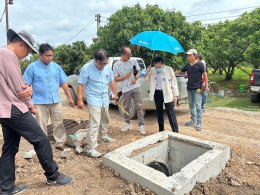 ลงพื้นที่ตรวจหน้างาน โครงการก่อสร้างถนนคอนกรีตเสริมเหล็กสายซอยข้างบ้านโกตา หมู่ที่ 2 บ้านสันมะกรูด