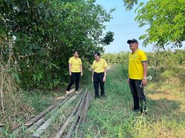 ลงพื้นที่ตรวจสอบบ้านพักพนักงานดูแลสถานีสูบน้ำ จากเหตุได้รับแจ้งมีการลักขโมยสิ่งของสถานีสูบน้ำ หมู่ที่ 2 บ้านสันมะกรูด